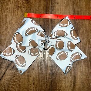 New! Handmade Football Theme Large Cheerleading Bow